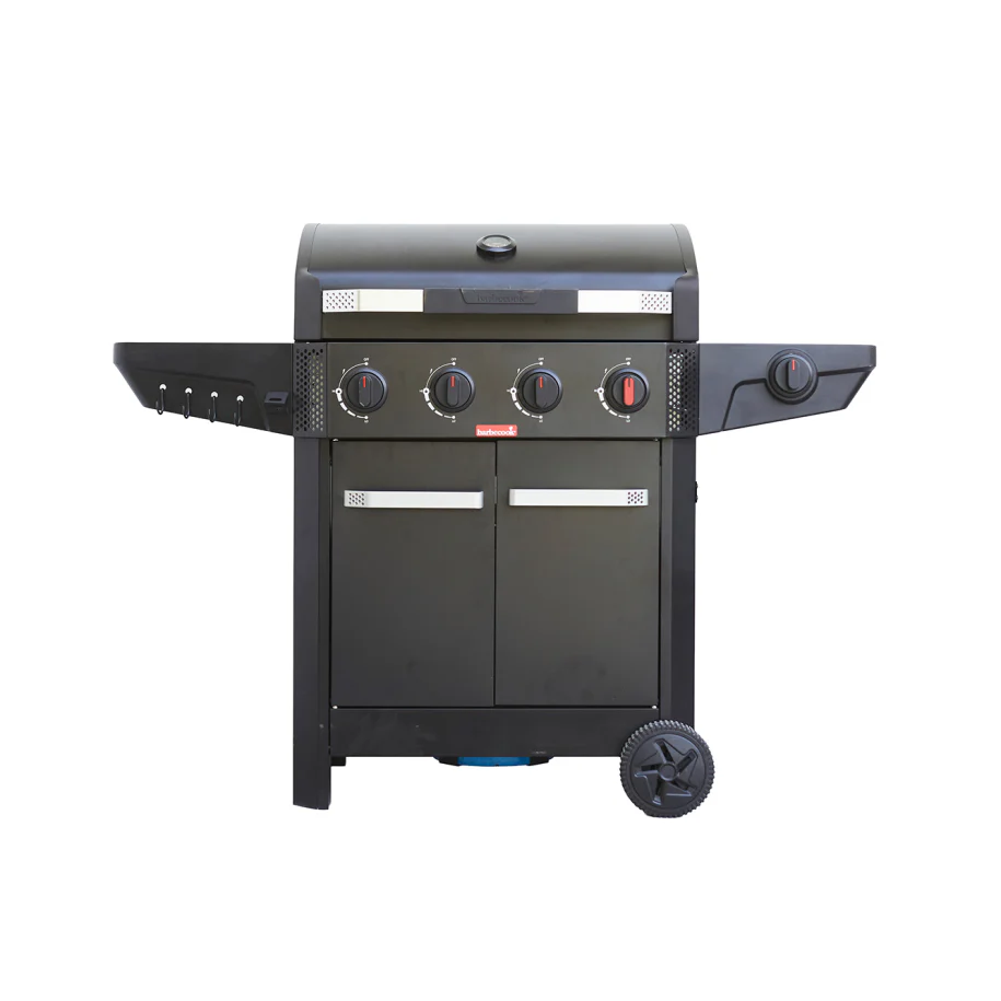 Barbecook Gas Barbecue Luca 412 with Cabinet and Sideburner, 145.4 x 60.3 x 112.3 cm - BC-GAS-3100
