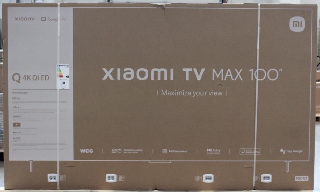 SALE OUT. Xiaomi TV Max 2025 100" (3840 × 2160) - Xiaomi - TV - Max 2025 - 100 - Smart TV - Google TV - UHD - Grey - DAMAGED PACKAGING