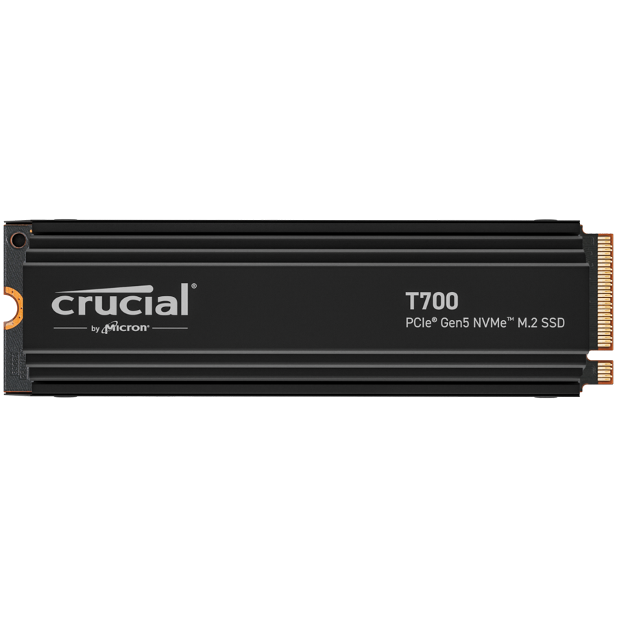 Crucial T700 4TB PCIe Gen5 NVMe M.2 SSD with heatsink