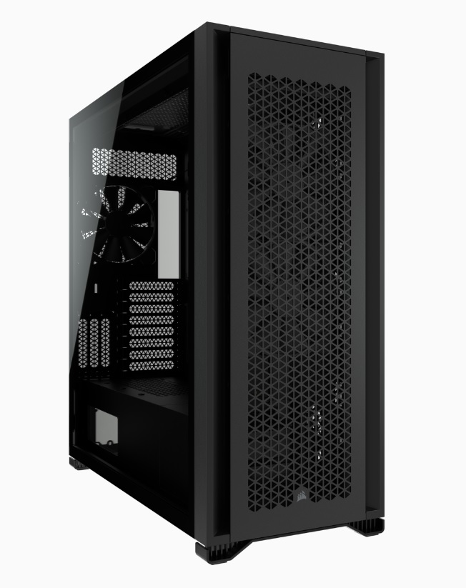 Corsair - Tempered Glass PC Case - 7000D AIRFLOW - Side window - Full-Tower - ATX - Black