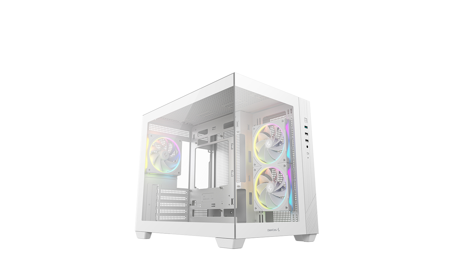 Deepcool Case - CG330 3F WH - Micro ATX - White