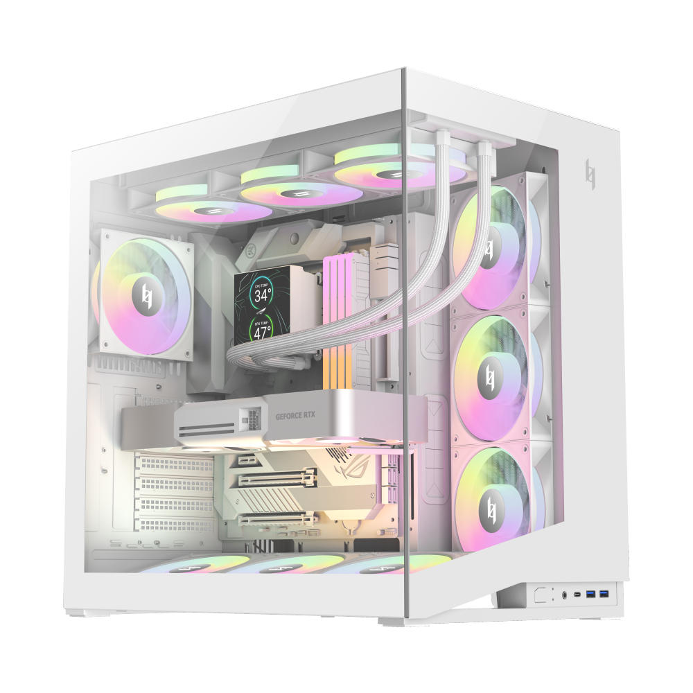 Gamemax Case - NEX C56 WH - ATX