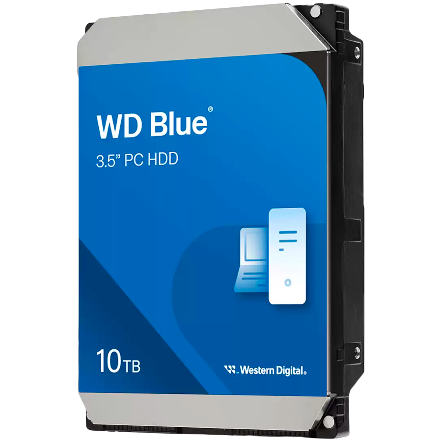 HDD Desktop WD Blue 10TB CMR, 3.5'', 512MB, 7200 RPM, SATA