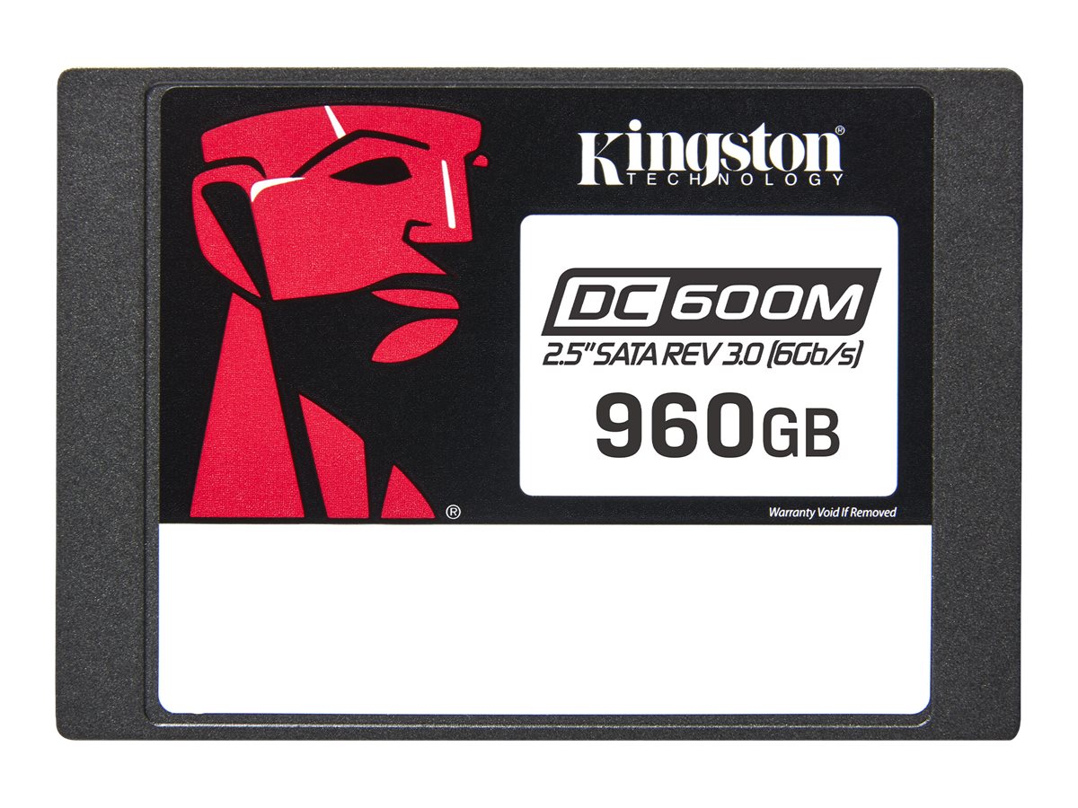 Kingston DC600M - 960 GB - SSD form factor 2.5" - Solid-state drive interface SATA Rev. 3.0 - Read speed 560 MB/s - Write speed 530 MB/s