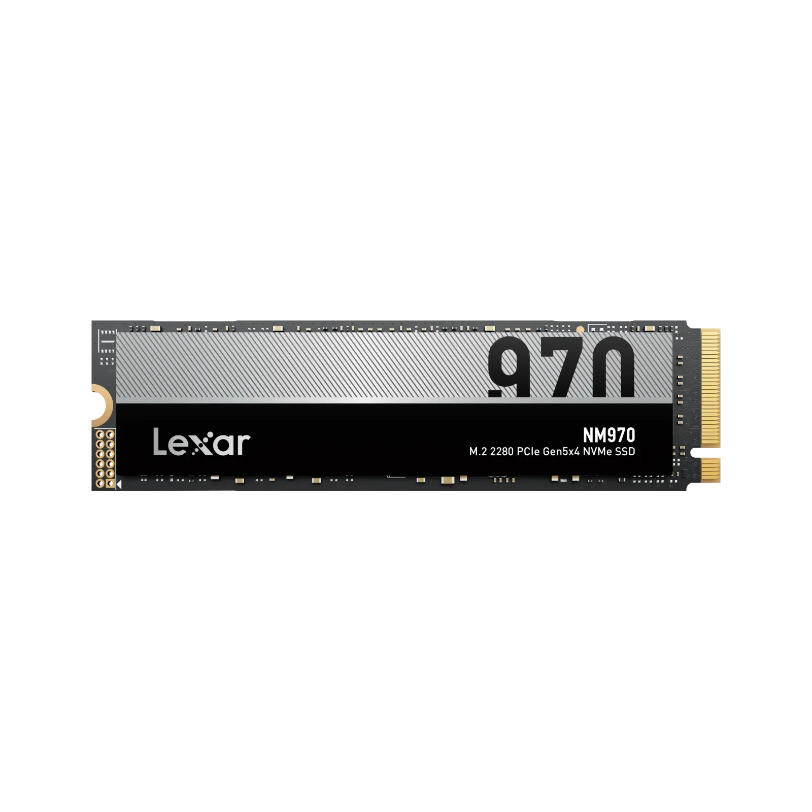 Lexar SSD - NM970 - 1000 GB - SSD form factor M.2 2280 - Solid-state drive interface PCIe Gen 5X4 - Read speed 11000 MB/s - Write speed 10000 MB/s