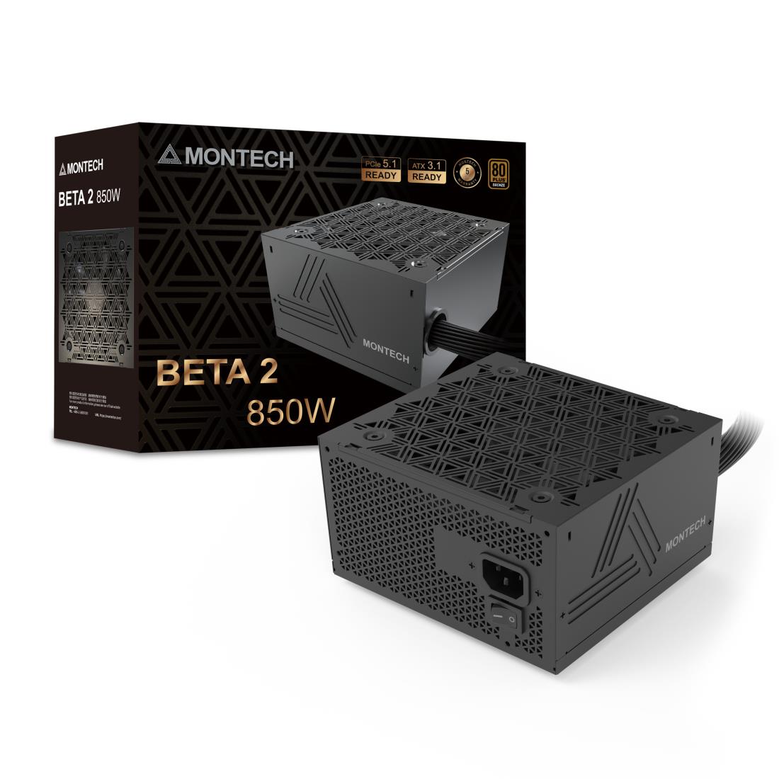 Power Supply|MONTECH|BETA 2|ATX|PC|100 - 240 V|850 W|BETA2850W