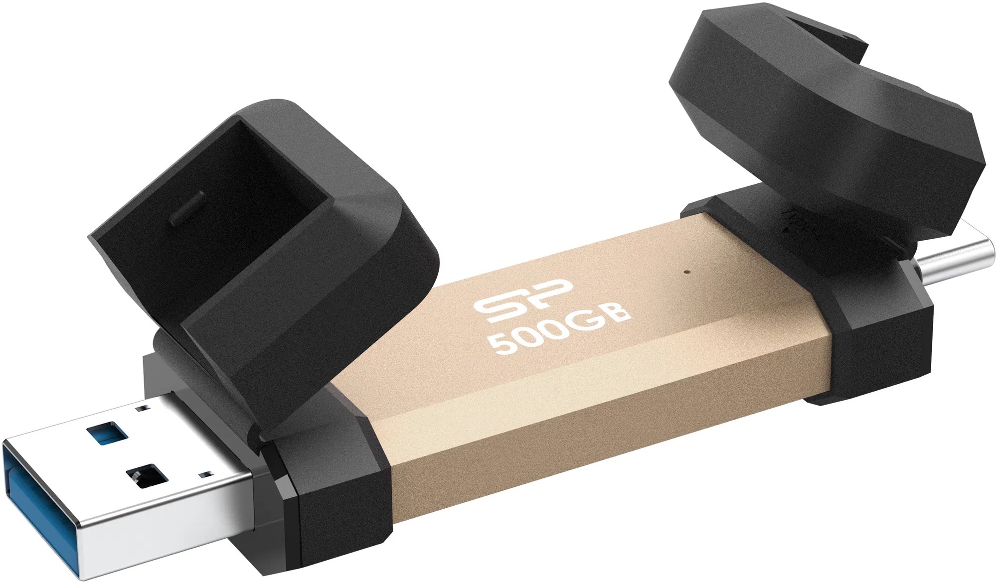 Silicon Power DS72 - 500 GB - USB Type-A/USB Type-C 3.2 Gen 2 - Gold