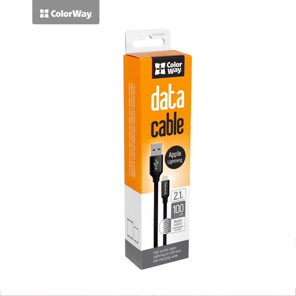 ColorWay - Data Cable - Apple Lightning - Charging cable - 2.1 A