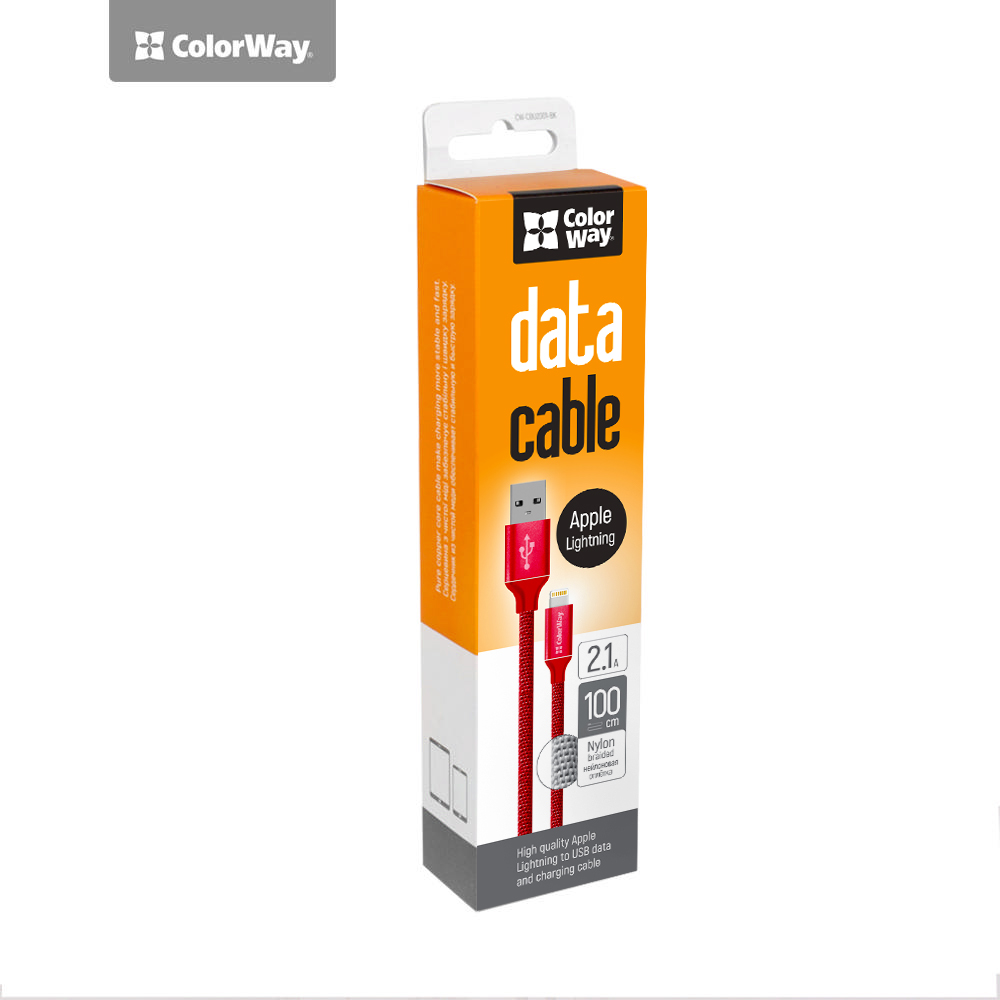 ColorWay - Data Cable - Apple Lightning - Charging cable - 2.1 A