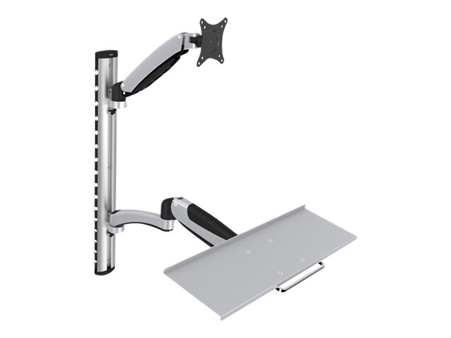 Digitus - Wall mount - Workstation - Adjustable Height, Tilt, Swivel - 27 " - Maximum weight (capacity) 6 kg - Silver