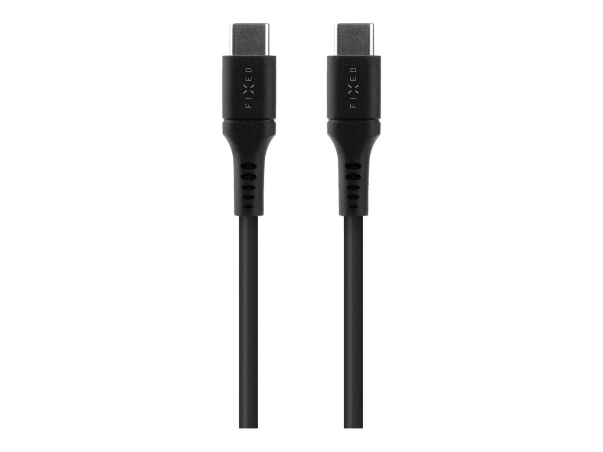 Fixed - Liquid Silicone Cable USB-C/USB-C, 1.2m, 60W - FIXDLS-CC12-BK