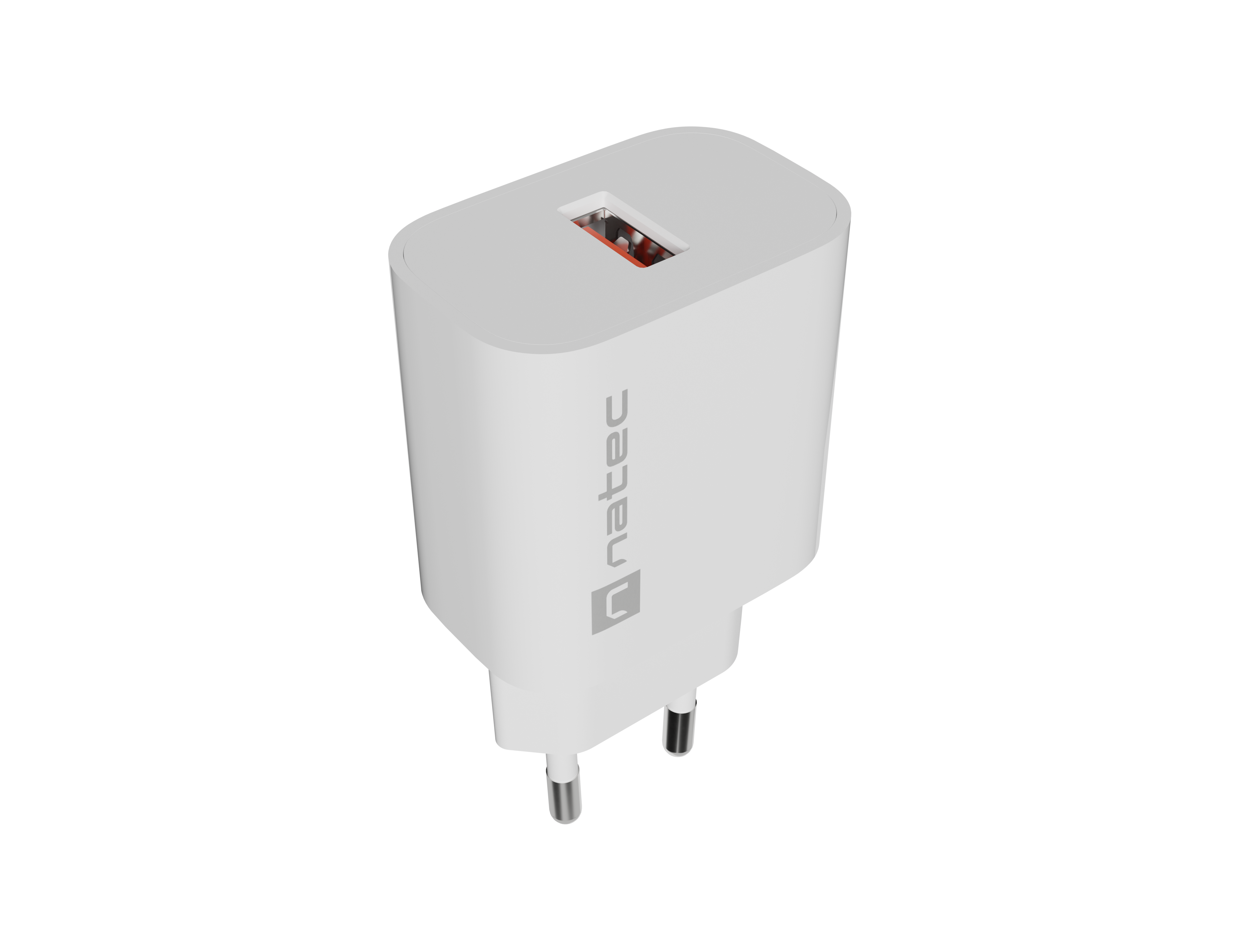 Natec Ribera USB Charger 1X USB-A 18W, White