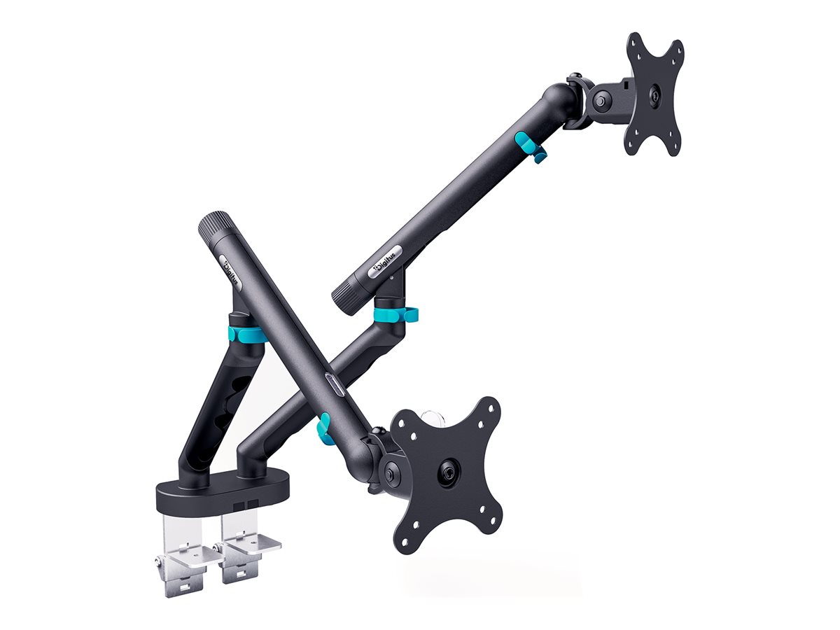 Digitus Desk Mount - Tilt, rotation, pivot - Dual design monitor mount, 2x 35", 2x 10 kg - 35 " - Maximum weight (capacity) 20 kg - Black