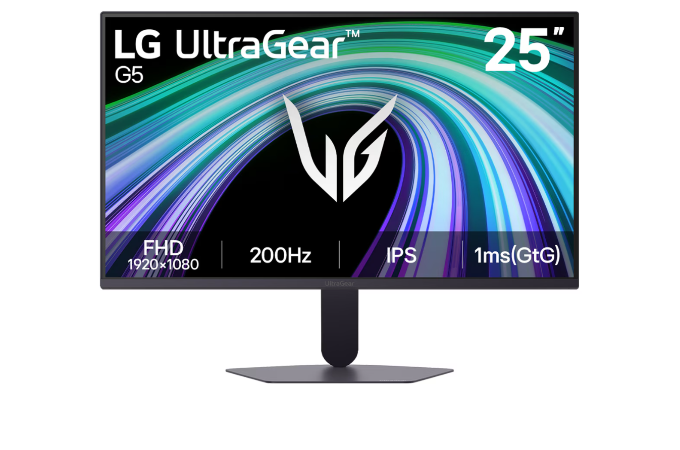 LG 25G523B-B UltraGear - 25 " - IPS - FHD - 16:9 - 200 Hz - 1 ms - 1920 x 1080 pixels - 300 cd/m² - HDMI ports quantity 2