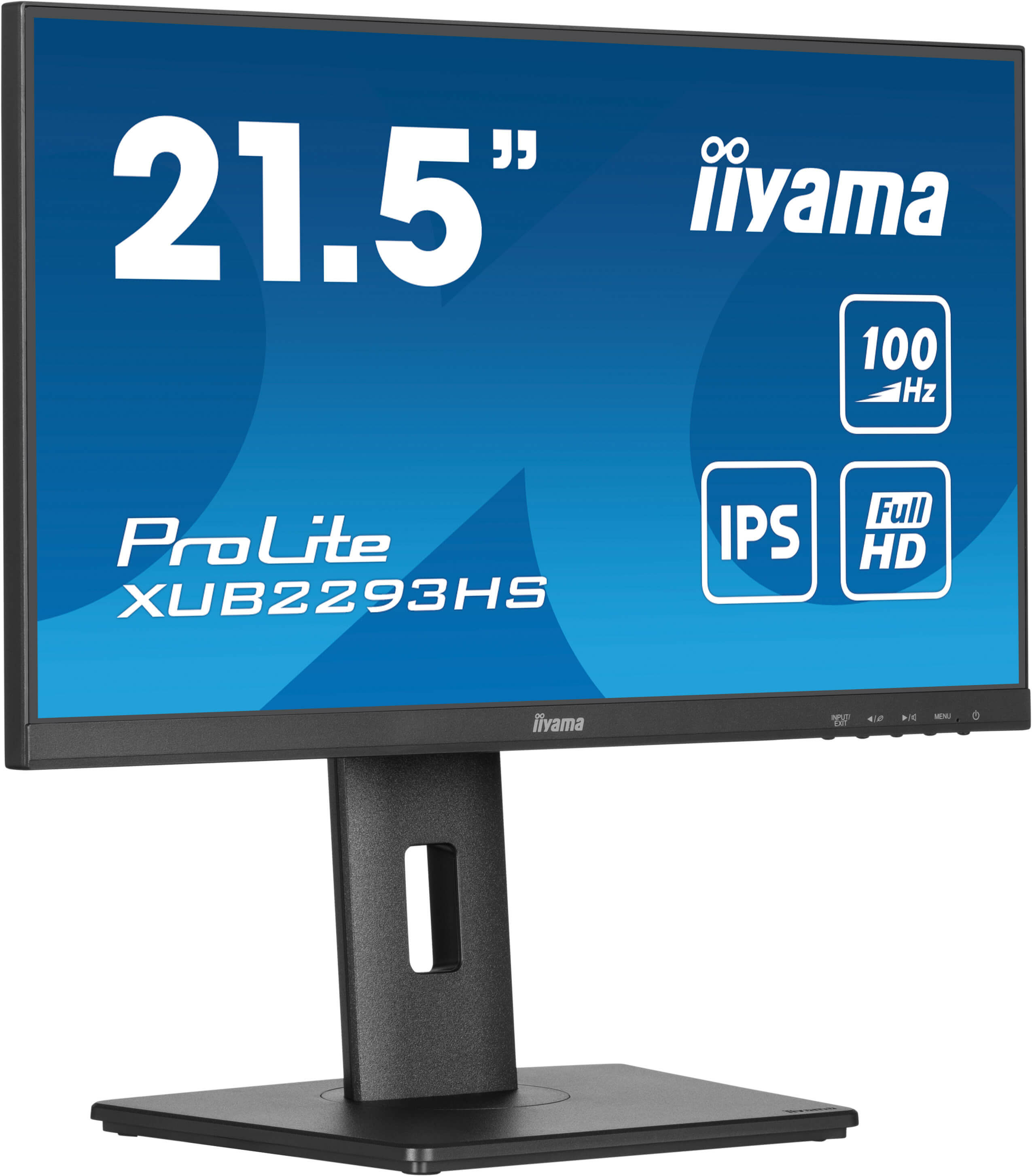 54,6cm/21,5" (1920x1080) iiyama ProLite XUB2293HS-B6 16:9 FHD IPS 1ms 100Hz HDMI DP Speaker Pivot Black