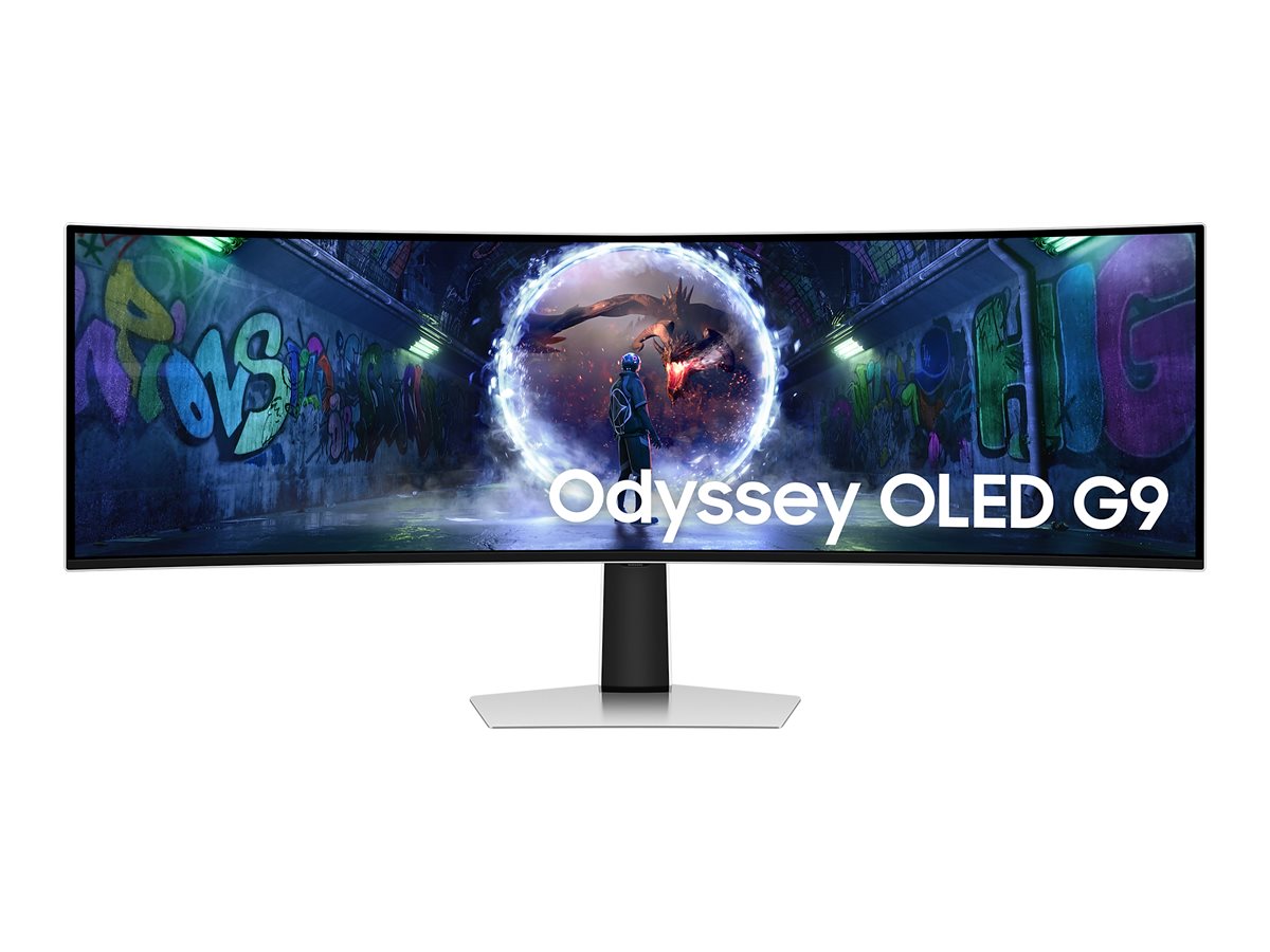 Samsung - LS49DG934SUXEN Odyssey G9 G93SD - 49 " - OLED - DQHD - 32:9 - 240 Hz - 0.03 ms - 5120 x 1440 pixels - 250 cd/m² - HDMI ports quantity 1 - Silver