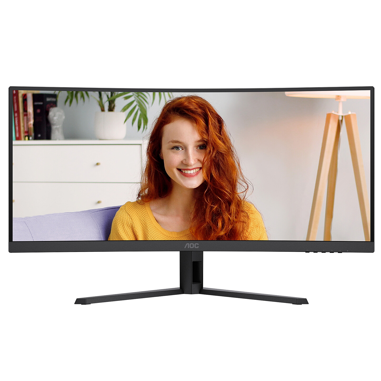 AOC CU34B3E - 34 " - VA - WQHD - 21:9 - 120 Hz - 4 ms - 3440 x 1440 pixels - 300 cd/m² - HDMI ports quantity 1 - Black