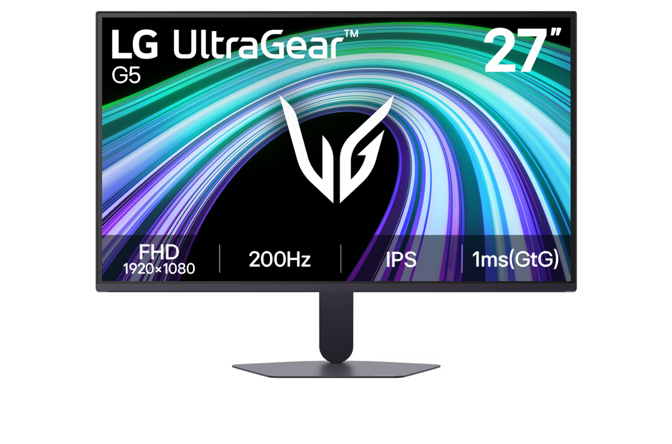 LG 27G523B-B UltraGear G5 - 27 " - IPS - FHD - 16:9 - 200 Hz - 1 ms - 27 pixels - 300 cd/m² - HDMI ports quantity 2