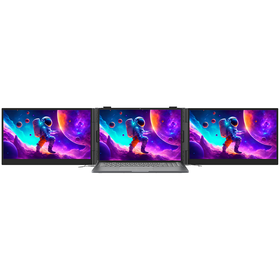 Portable monitor Blackview DCM8 Dual Screen 15.3inch 1920x1200 16:9 LCD 60Hz IPS 178 USB-C 3.1x3 TypeC PD3.0 FCx1 364.4x237.43x21mm Grey Black