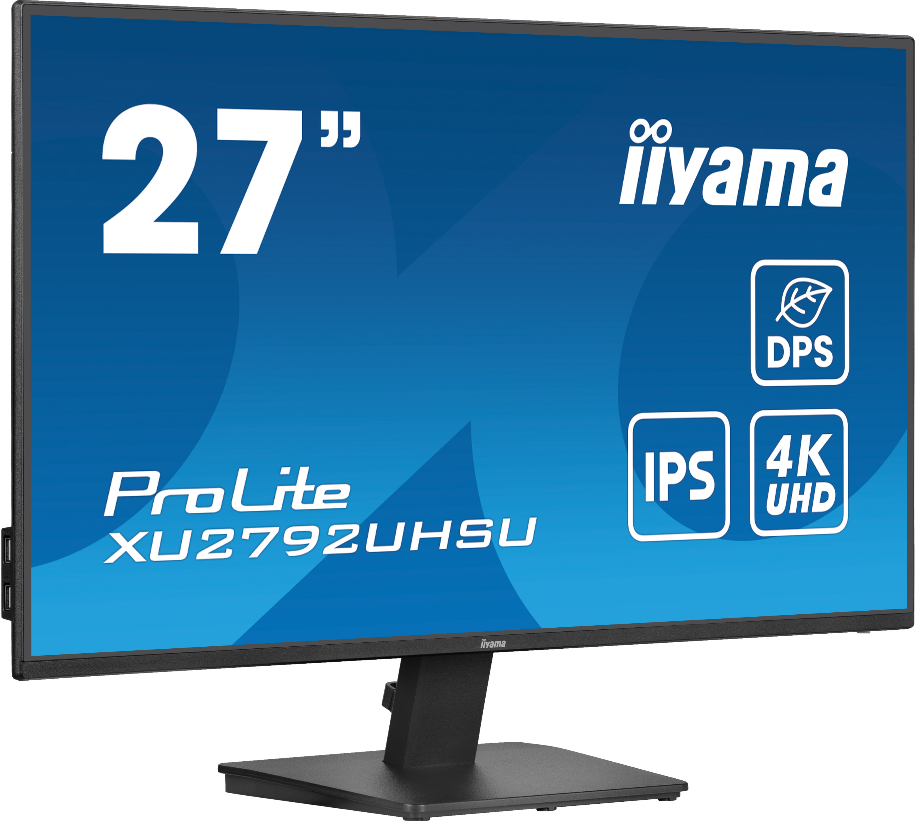 27" IPS-panel, 3840x2160 UHD, 4ms, 300cd/m², DVI, HDMI, DisplayPort, Speakers,  USB 2x3.2