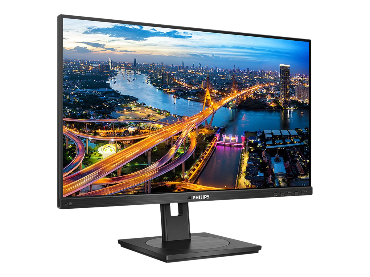Philips - 243B1/00 - 23.8 " - IPS - FHD - 16:9 - 75 Hz - 4 ms - 1920 x 1080 pixels - 250 cd/m² - HDMI ports quantity 1 - Black