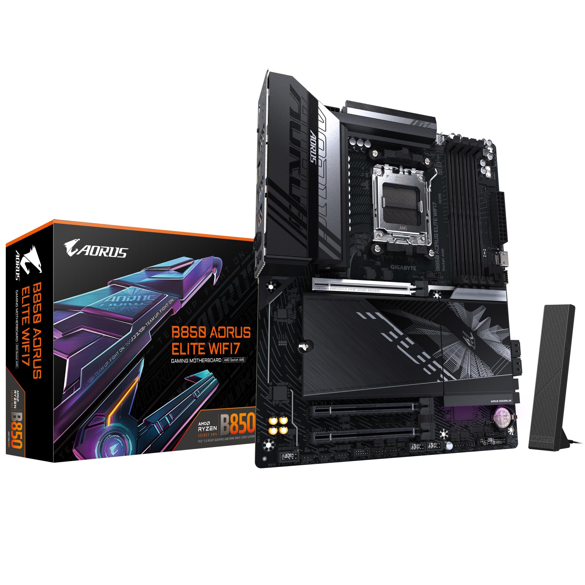 Mainboard|GIGABYTE|AMD B850|Socket AM5|ATX|RAM DDR5-SDRAM|4xSlots|Wi-Fi Yes|Bluetooth Yes|3xNumber of M.2 (M) slots|B850 A ELITE WF7|B850AELITEWF71.1