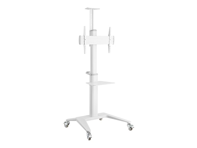 Gembird Aluminum TV floor stand with caster wheels, 37" - 70", white - Gembird