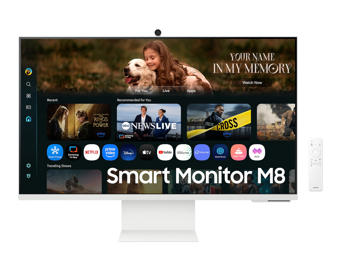 Samsung - LS32FM801UUXDU - 32 " - VA - 16:9 - 60 Hz - 4 ms - 3840 x 2160 pixels - 400 cd/m² - HDMI ports quantity 1 - White