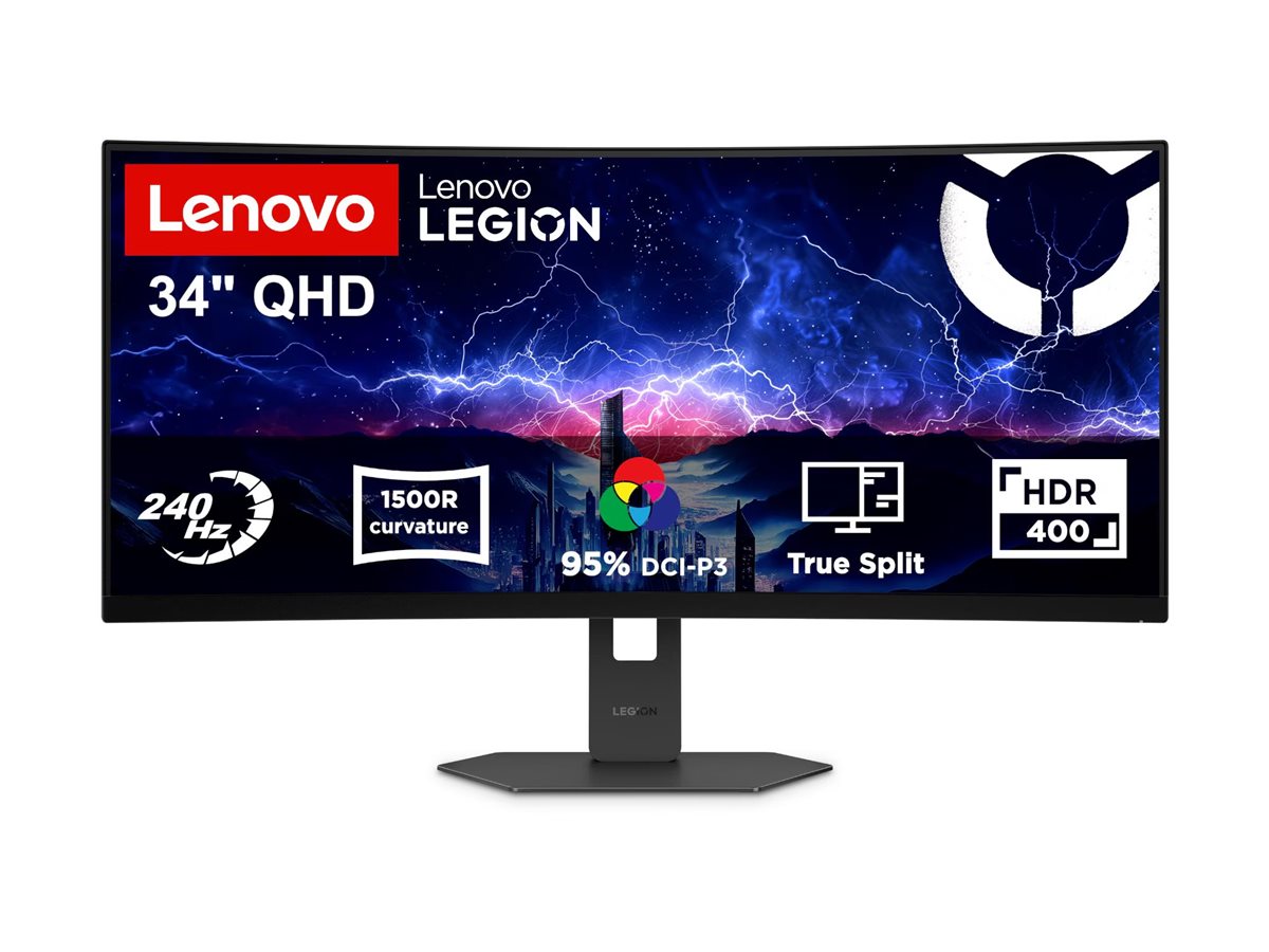 Lenovo - Legion 34W-2c - 34 " - VA - 21:9 - 240 Hz - 0.5/1/2/4/5 ms - 3440 x 1440 pixels - 400 cd/m² - HDMI ports quantity 2 - Eclipse Black
