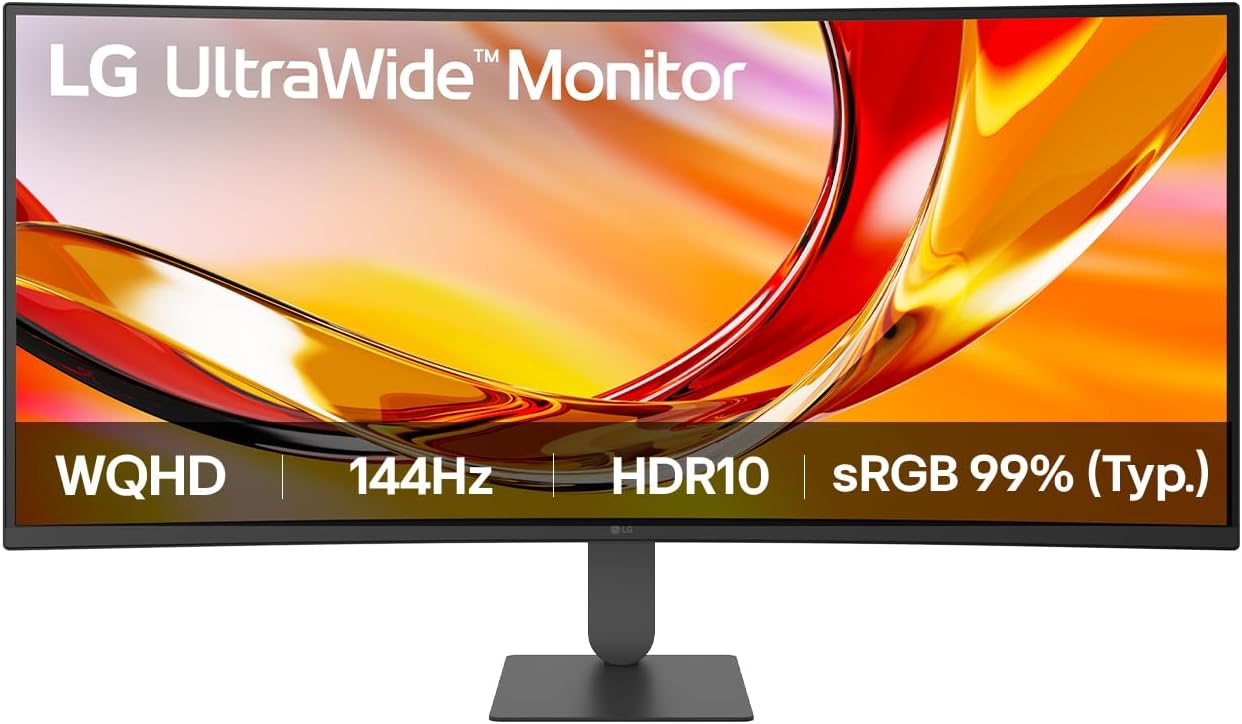 LG 34U620B-B UltraWide - 34 " - VA - WQHD - 21:9 - 144 Hz - 5 ms - 3440 x 1440 pixels - 300 cd/m² - HDMI ports quantity 2