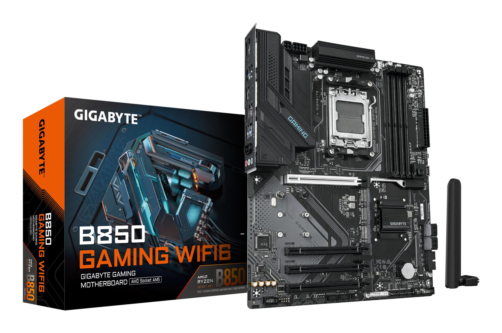 Mainboard|GIGABYTE|AMD B850|Socket AM5|ATX|RAM DDR5-SDRAM|4xSlots|Wi-Fi Yes|Bluetooth Yes|3xNumber of M.2 (M) slots|B850 GAMING WIFI6|B850GAMINGWF6