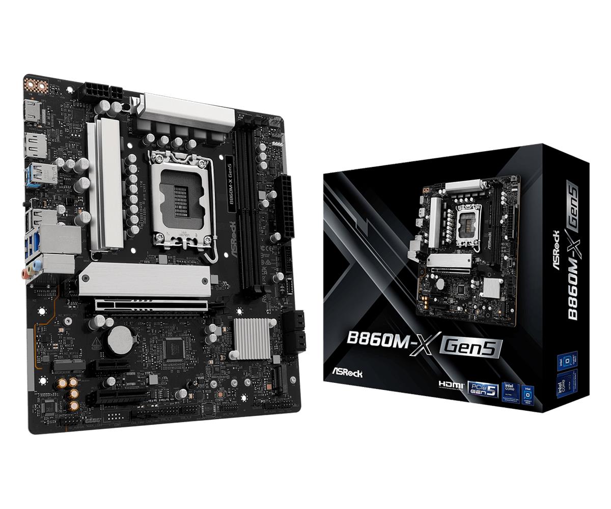 Mainboard|ASROCK|Intel B860|LGA 1851 (Socket V1)|micro ATX|RAM DDR5-SDRAM|2xSlots|1xNumber of M.2 (M) slots|B860M-XGEN5