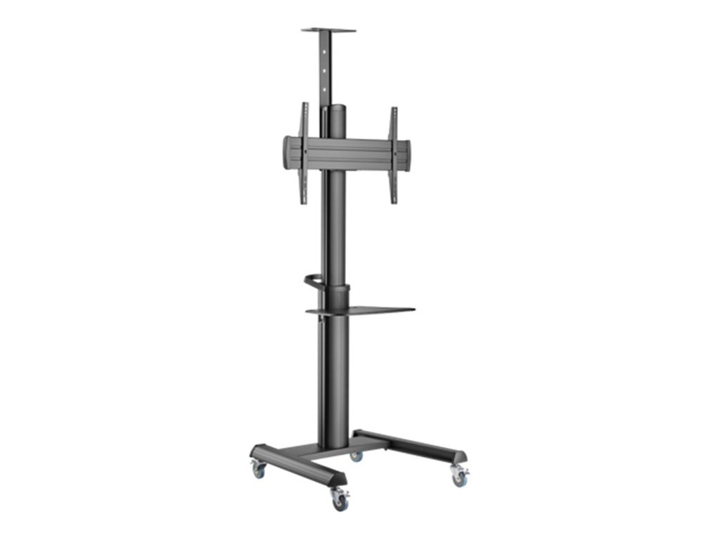 Gembird Aluminum TV floor stand with caster wheels, 37" - 70", black - Gembird