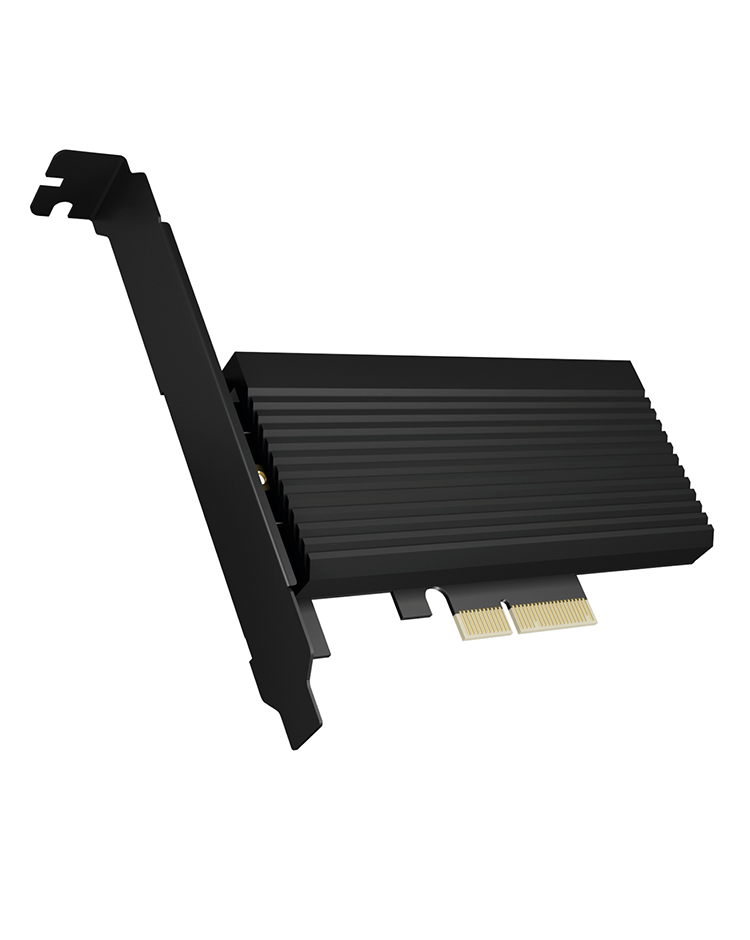 Raidsonic - Converter for 1x HDD/SSD for PCIe x4 slot - IB-PCI208-HS - Black
