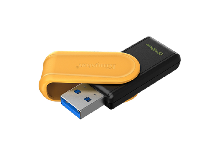 Kingston USB Flash Drive - DataTraveler Exodia S - 512 GB - USB Type-A - Black/Yellow