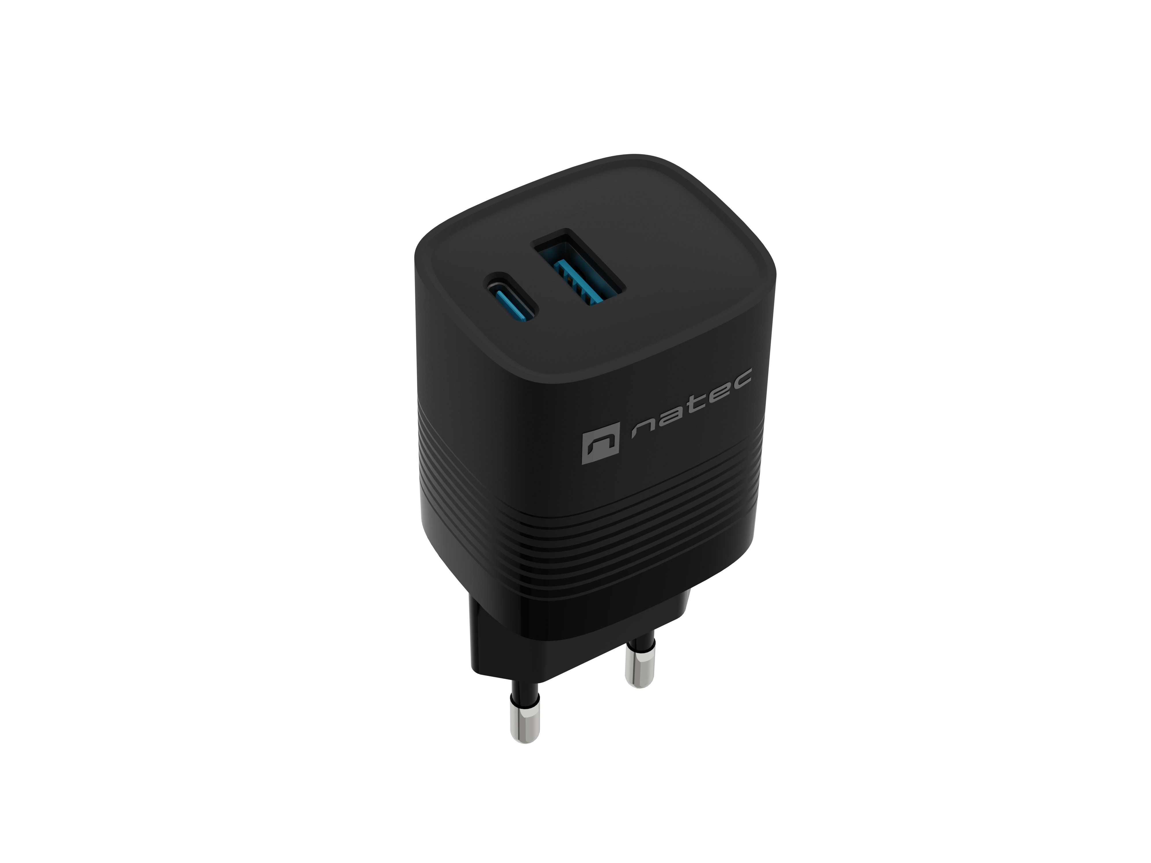 Natec Ribera USB Charger, 1x USB-A, 1x USB-C, 30 W - NUC-2141