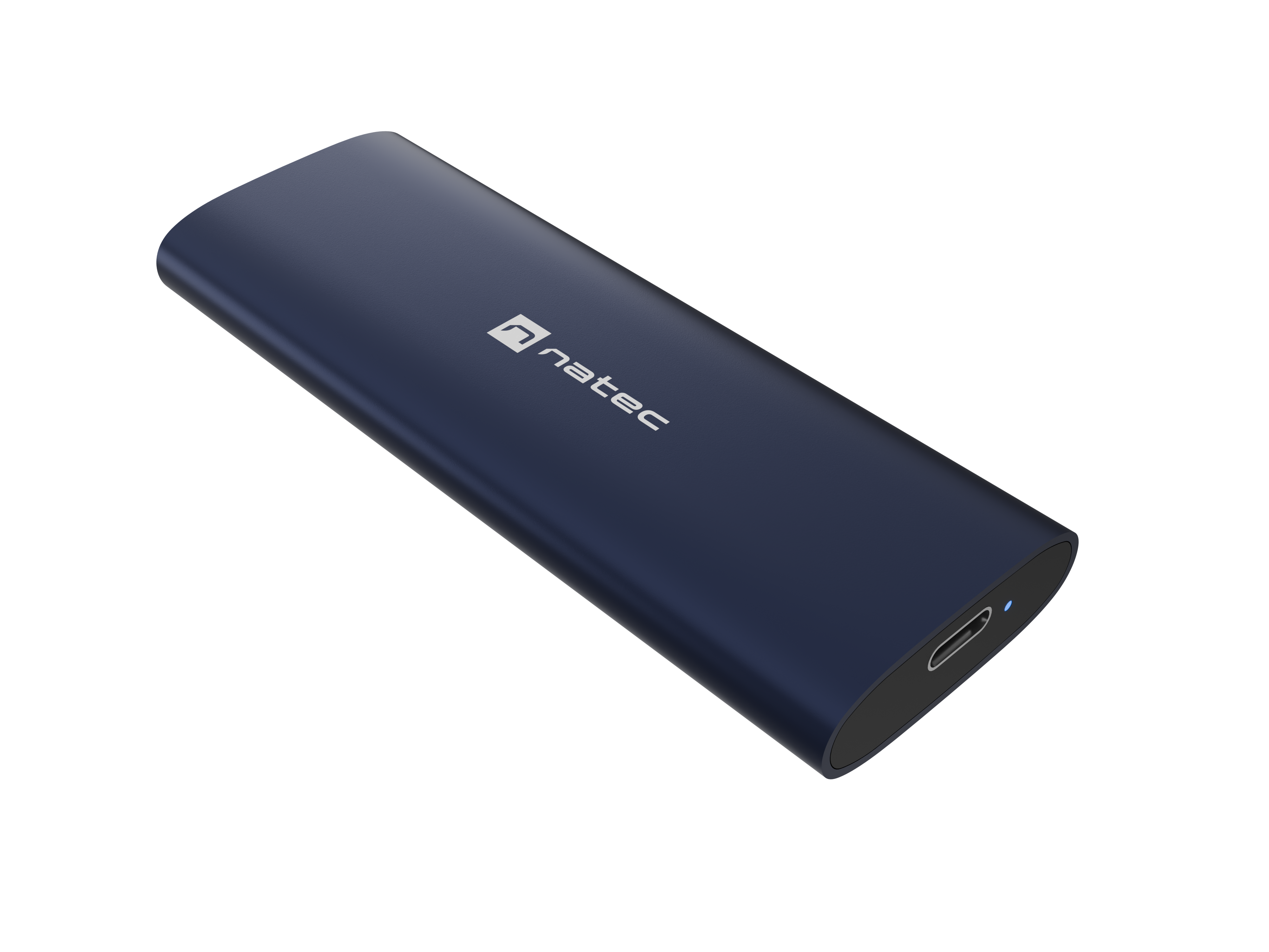 Natec - Rhino M.2 NVME Lite USB-C External, Gen 2 Steel Navy - Solid-state drive interface NVMe