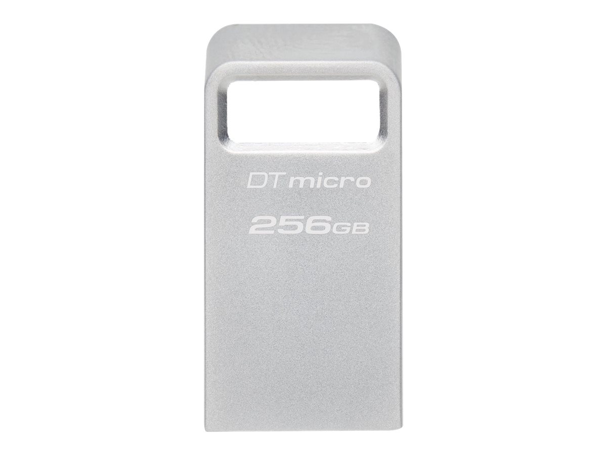 Kingston - USB 3.2 Flash Drive - DataTraveler micro - 256 GB - USB Type-A - Silver