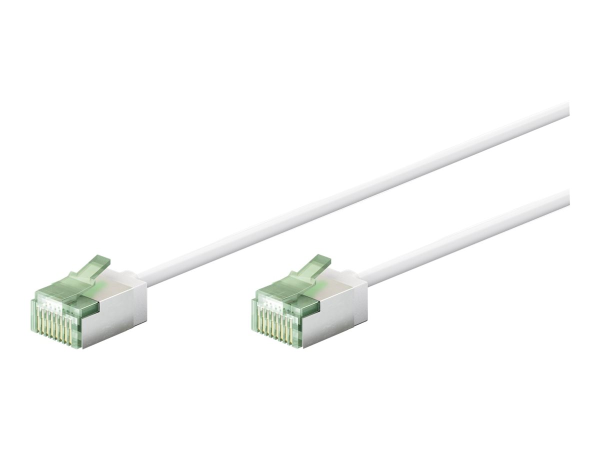 Goobay 74357 Ultra-Flexible CAT 8.1 Patch Cable, Slim, U/FTP, 0.15 m, White - Goobay