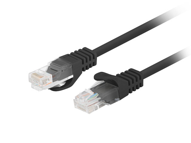 Lanberg - Patchcord CAT.5E UTP Fluke Passed - PCU5-10CC-0025-BK - 0.25 m - Black