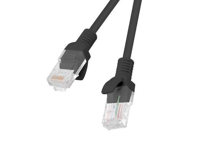 Lanberg - Patchcord CAT.6 UTP - PCU6-10CC-0050-BK - 0.5 m - Black