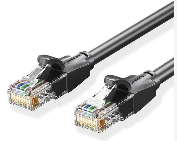 PATCH CABLE CAT.6 UTP/0.5M BLACK IBEBD VENTION
