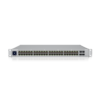 Ubiquiti - UniFi Switch - USW-PRO-48-POE - Managed L3 - Rackmountable - Gigabit Ethernet (copper) ports quantity 48 - SFP+ ports quantity 4 - Power supply type Internal