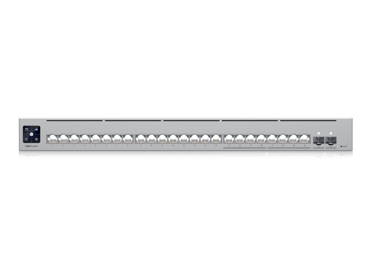 Ubiquiti - Etherlighting Switch with 2.5 GbE - USW-Pro-Max-24 - Managed L3 - Rackmountable - Gigabit Ethernet (copper) ports quantity 24