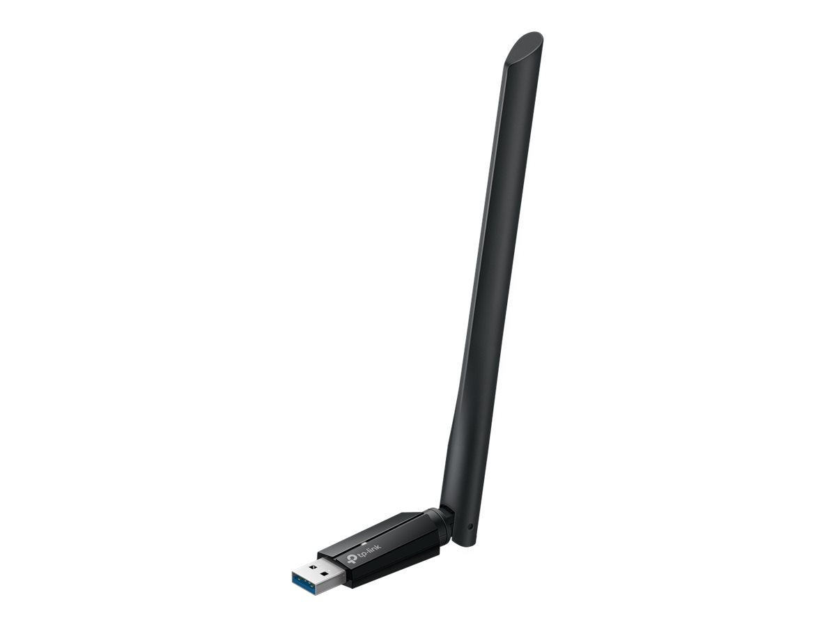 TP-LINK BE6500 Tri-Band Wi-Fi 7 High Gain Wireless USB Adapter - Archer TBE400U Plus - 2.4 GHz, 5 GHz, 6 GHz - 802.11ax - MU-MiMO No - no PoE - Antenna type High-Gain Tri-Band