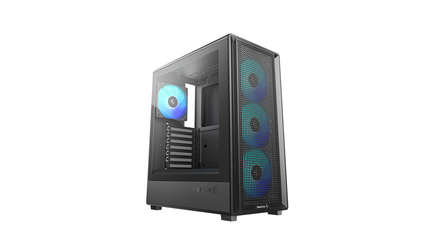 Deepcool Case - CC550 4F - Mid Tower - ATX PS2 (maximum length: 180 mm) - Black