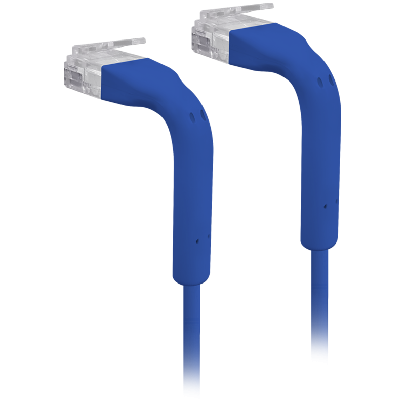 Ubiquiti U-Cable-Patch-1M-RJ45-BL Ultra-thin patch cable with bendable boots designed for installation flexibility, 3 mm outer diameter, 1m, Blue