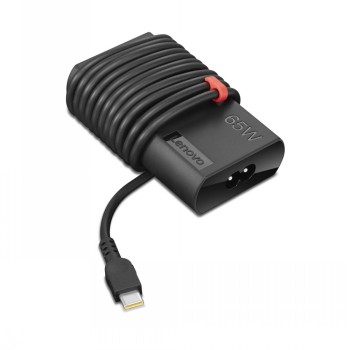 Lenovo - ThinkPad - 65W Slim - AC Adapter - The ThinkPad 65W Slim AC Adapter – USB Type-C is the new adapter designed with slimmer size and cable management. It is your perfect replacement or spare power adapter for your ThinkPad notebooks. - USB Type-C