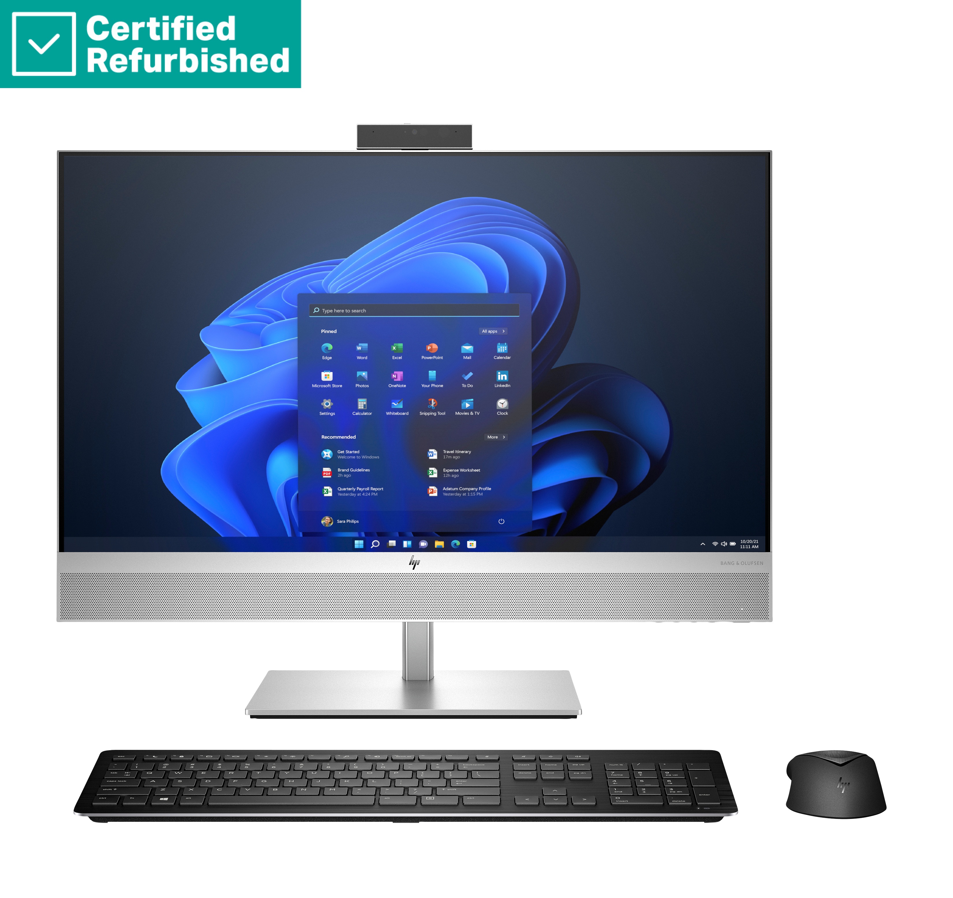 RENEW SILVER HP Elite 870 G9 AIO All-In-One 27 - i9-14900, 64GB, 2TB SSD, 27 QHD Non-Touch AG, Height Adjustable, USB Mouse, Win 11 Pro, 1 years