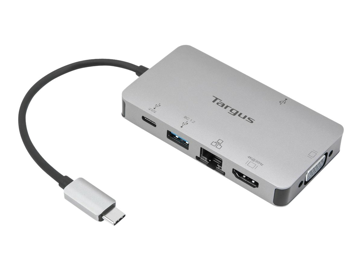 Targus - USB-C DP Alt Mode Single Video 4K HDMI/VGA Docking Station with 100W PD Pass-Thru - DOCK419EUZ - VGA (D-Sub) ports quantity 1 - HDMI ports quantity 1